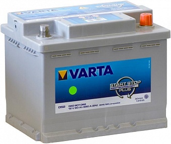 ���� ������������ VARTA Start-Stop Plus 6CT 60Ah R+ 680A EN 242x175x190 (560 901 068)