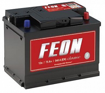 ���� ������������ FEON Classic 6CT 75Ah R+ 600A EN 278x175x190