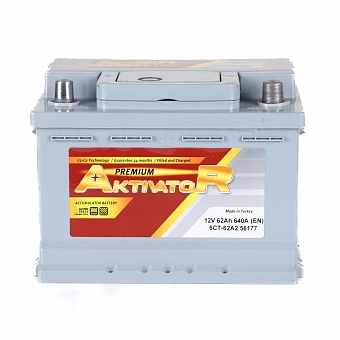 ���� ������������ AKTIVATOR Premium 6CT 62Ah R+ 640A EN 240x175x175 ��. ��. LB2
