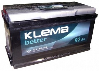���� ������������ KLEMA Better 6CT 92Ah L+ 800A EN 353x175x190