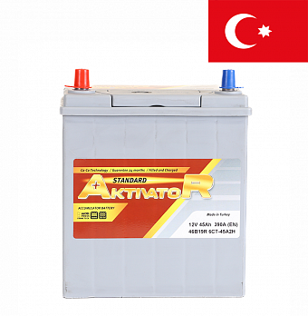 ���� ������������ AKTIVATOR Standard 6CT 45Ah L+ 390A EN 196x136x225 ����. ��. B24/NS60